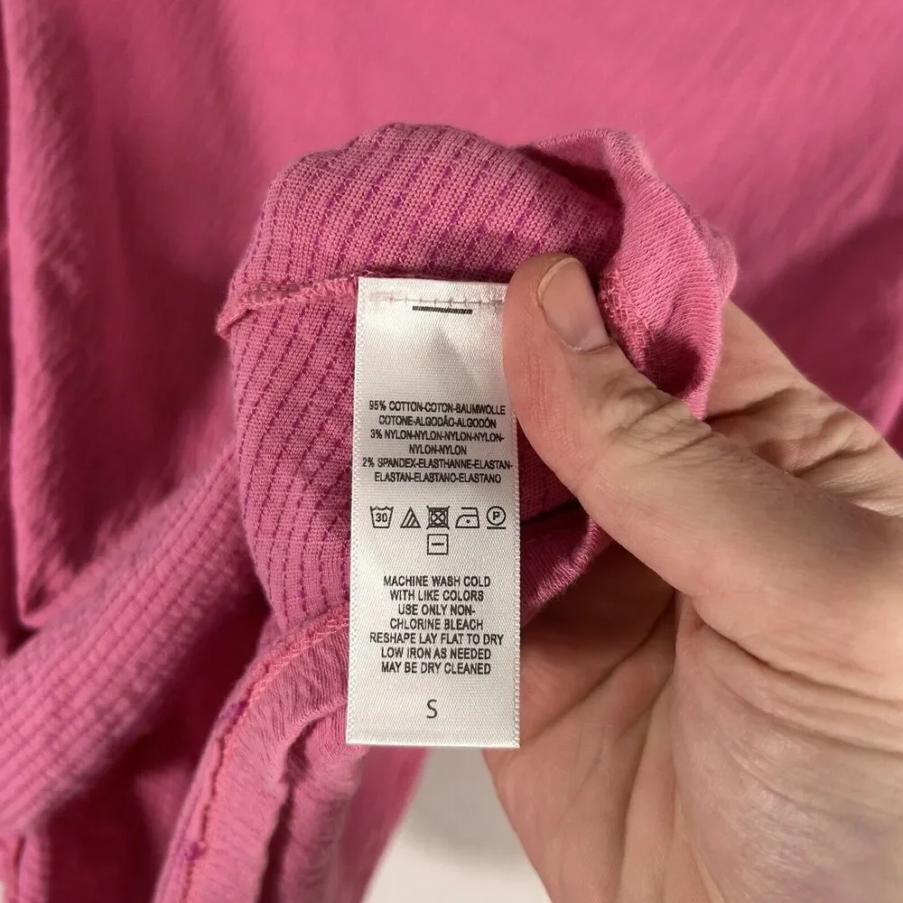Free People Beach Blouse Women's Small Pink One Shoulder Pullover Lightweight